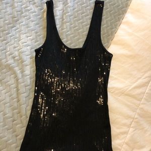 Express sequined tank top.